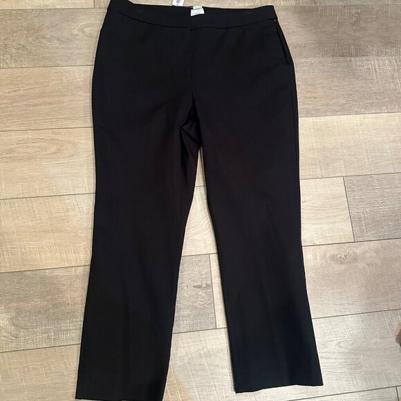 CHICOS WOMENS 2R BLACK PANTS NEW US SIZE 12 COMFORT WAIST STRAIGHT LEG - Picture 1 of 8